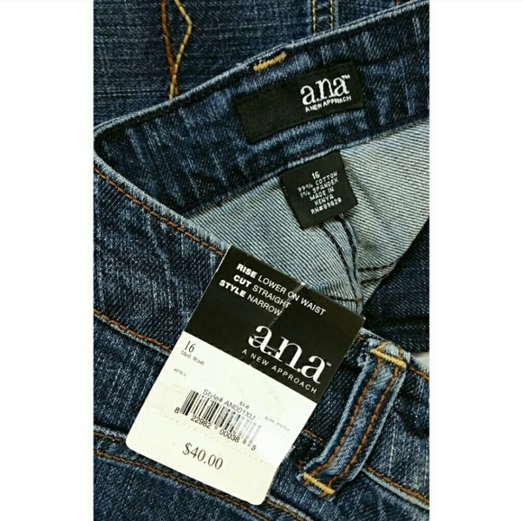 A.N.A. 16 Straight Leg Narrow Denim Jean (B) - Picture 5 of 9